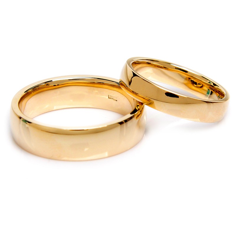 Vestuviniai žiedai „Klasikiniai 2“, jam ir jai