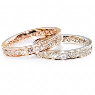 Vestuviniai žiedai „Unikalus spindesysi“, jam ir jai, su briliantais