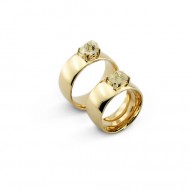 Vestuviniai žiedai „Du deimantai“